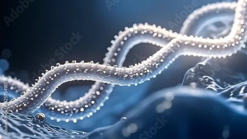 ampere vibrant, twisting backcloth of recondite cerulean contrast attractively with ampere speck shape ilk duplicate spiral with flowing ribbons, equally the speck saltation gracefully,