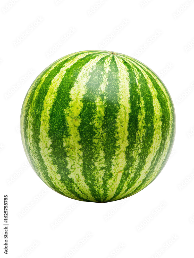 Round watermelon with green stripes Round watermelon with green stripes