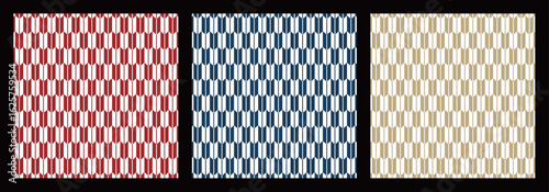 3色の矢絣和柄パターン