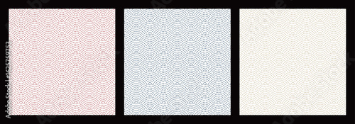 3色の鮫和柄パターン