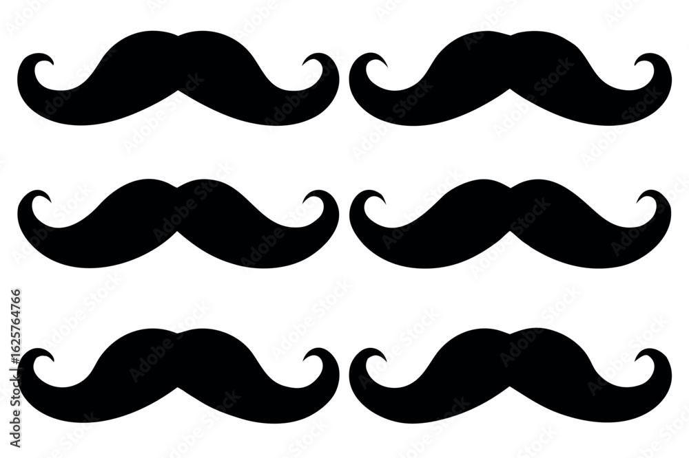 Moustache silhouette vector, mustache icon Moustache silhouette vector, mustache icon
