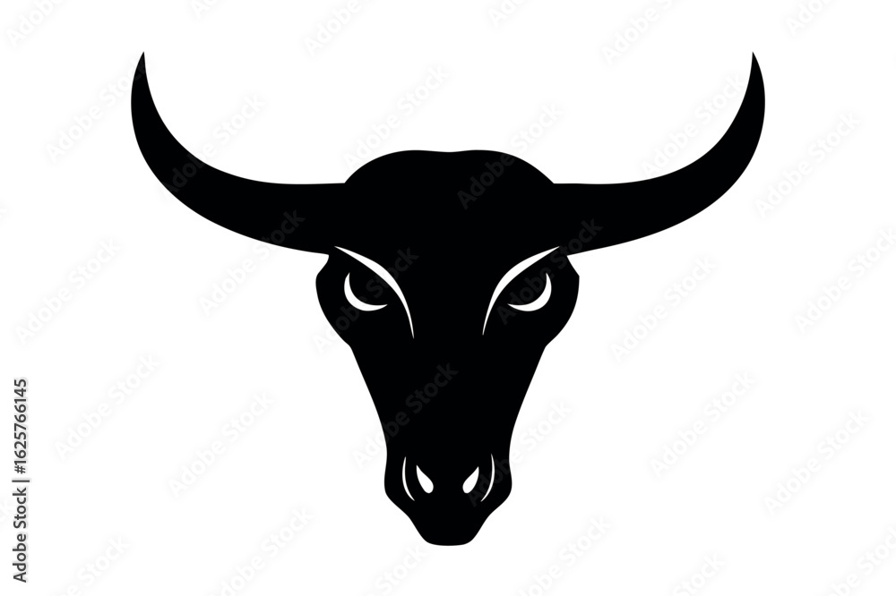 Naklejka premium bull head vector art