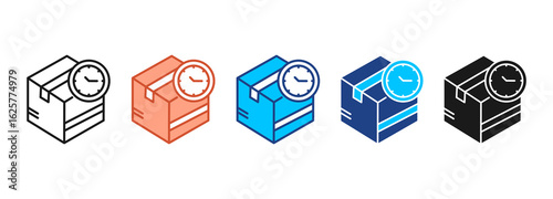 Delivery Date Icon Set Multiple Style Collection