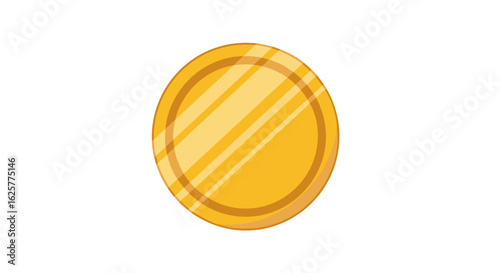 Illustration of a glistening golden coin, representing wealth, finance, currency, and prosperous transactions for financial success and economic