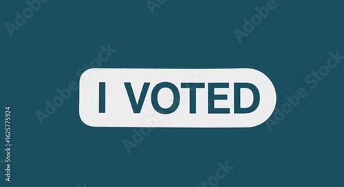 Encouraging Civic Engagement: An 'I Voted' Sticker Promoting Democratic Participation in Elections