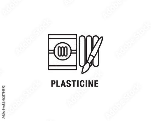 Plasticine icon vector art illustration.