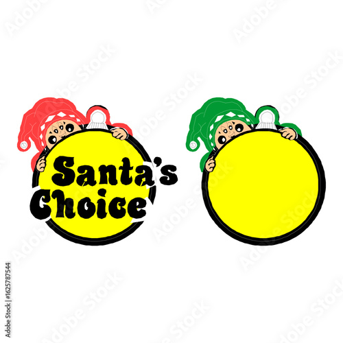 santa's choice sticker set