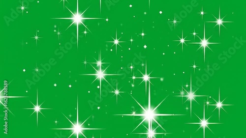 Wallpaper Mural Bright stars green background Torontodigital.ca