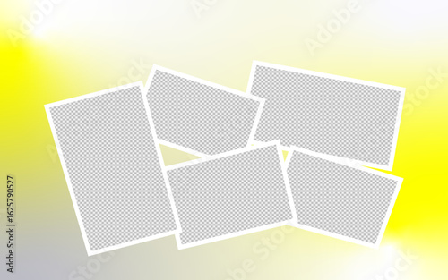 Happy anniversary photo collage template vector designed to showcase special celebration memories with a clean and elegant layout perfect for printing or digital presentation
