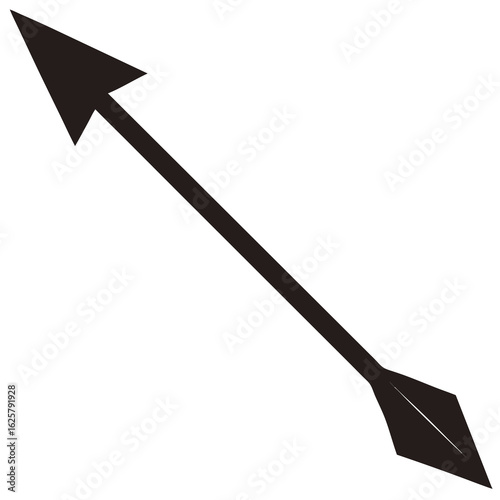 Black Arrow Pointing Up and to the Left