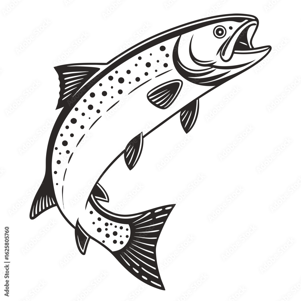 Fototapeta premium vector illustration of a fish
