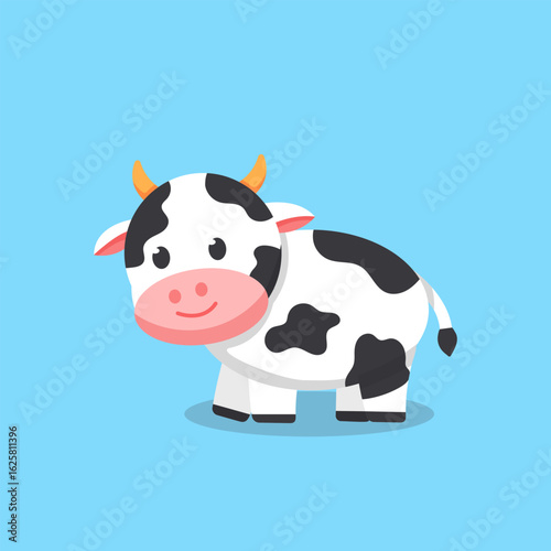Cute Cartoon Cow Illustration