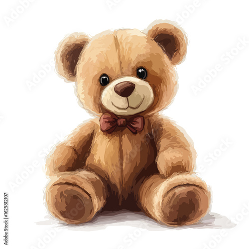 Plush Bear Isolated on White Background