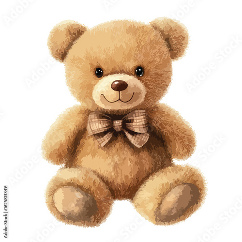 Plush Bear Isolated on White Background