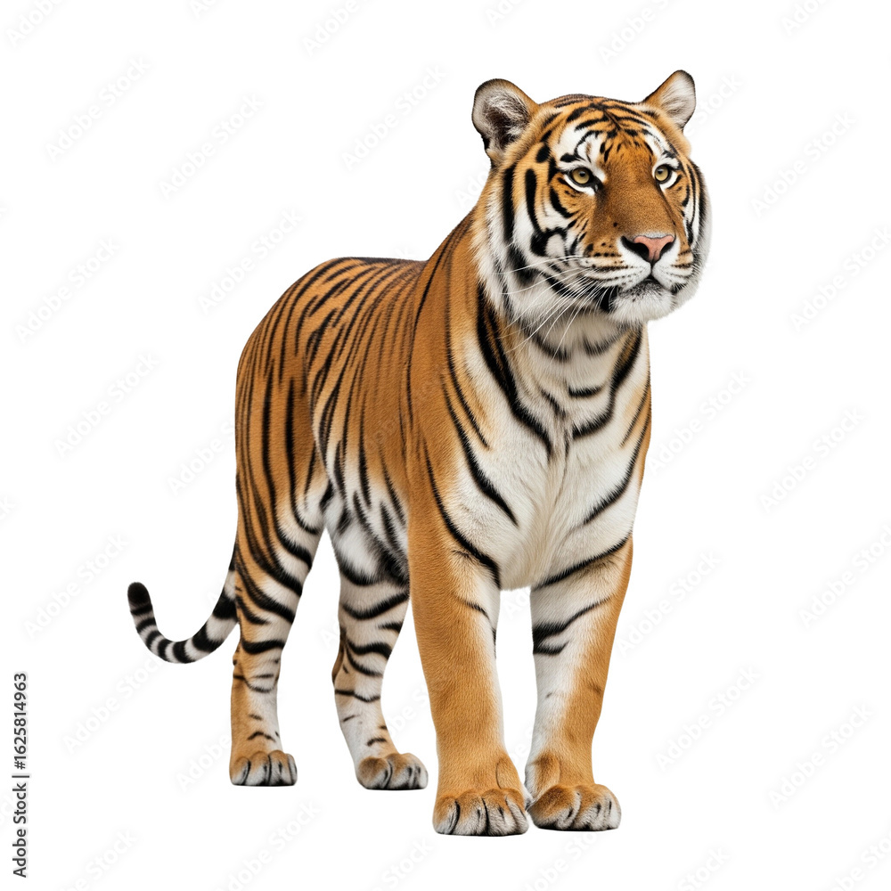 Fototapeta premium tiger isolated on white background
