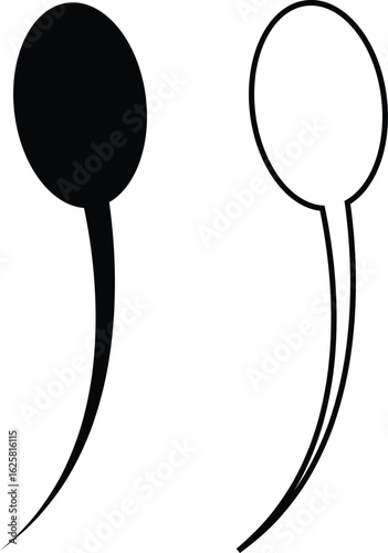 Sperm Icons Vector Set, Collection and Group, Human Reproduction Symbol, Fertility, Medical, Science, Anatomy, Minimal Flat Line Style, Monochrome Silhouette Graphic Bundle for Health and Biology Desi