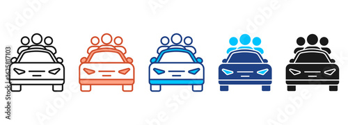 Car Sharing Icon Set Multiple Style Collection