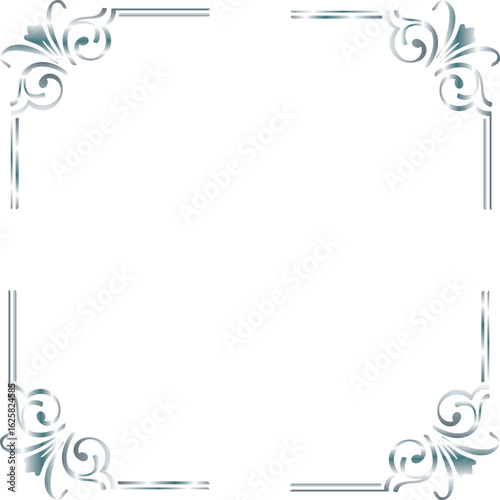 grey floral frame vector