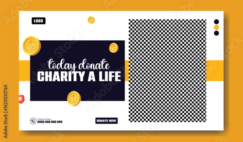 Donate to charity and make a difference in someone s life with this impactful poster design