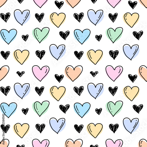 seamless pattern with hearts