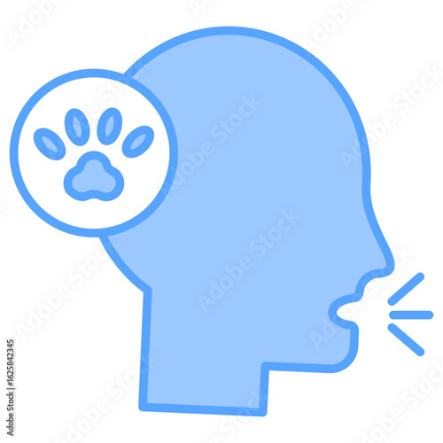 Pet Allergy Blue Icon