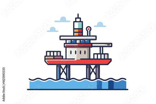 offshore oil drilling platform in the ocean