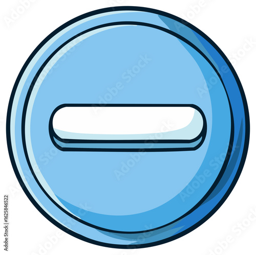 Blue Round Minus Sign Illustration Cartoon Icon Design Element