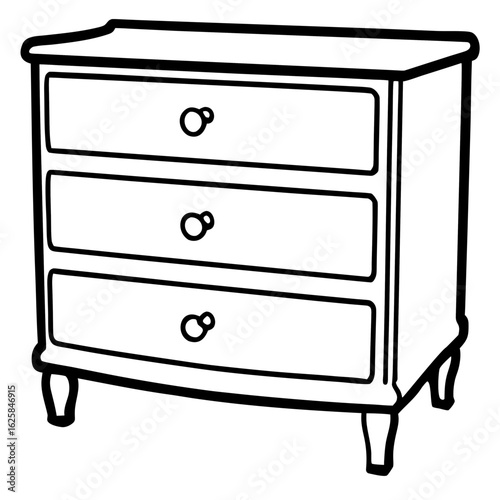 Handle Chest Line Drawing Vector