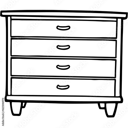Handle Chest Line Drawing Vector