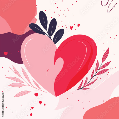 Romantic Red Hearts Background Design