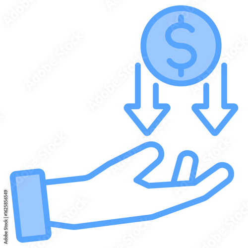 Passive Income Blue Icon