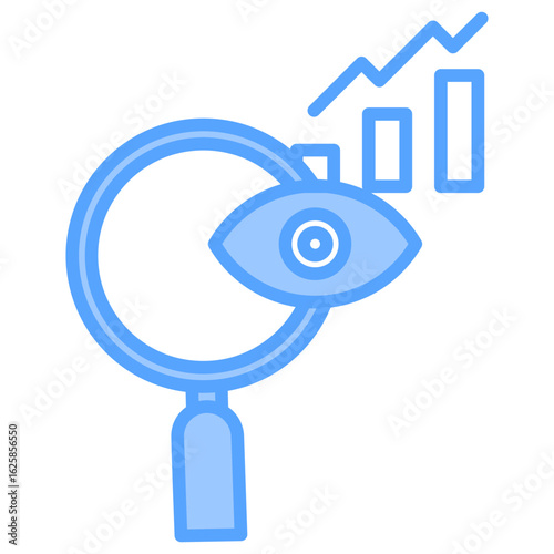 Market Prediction Blue Icon