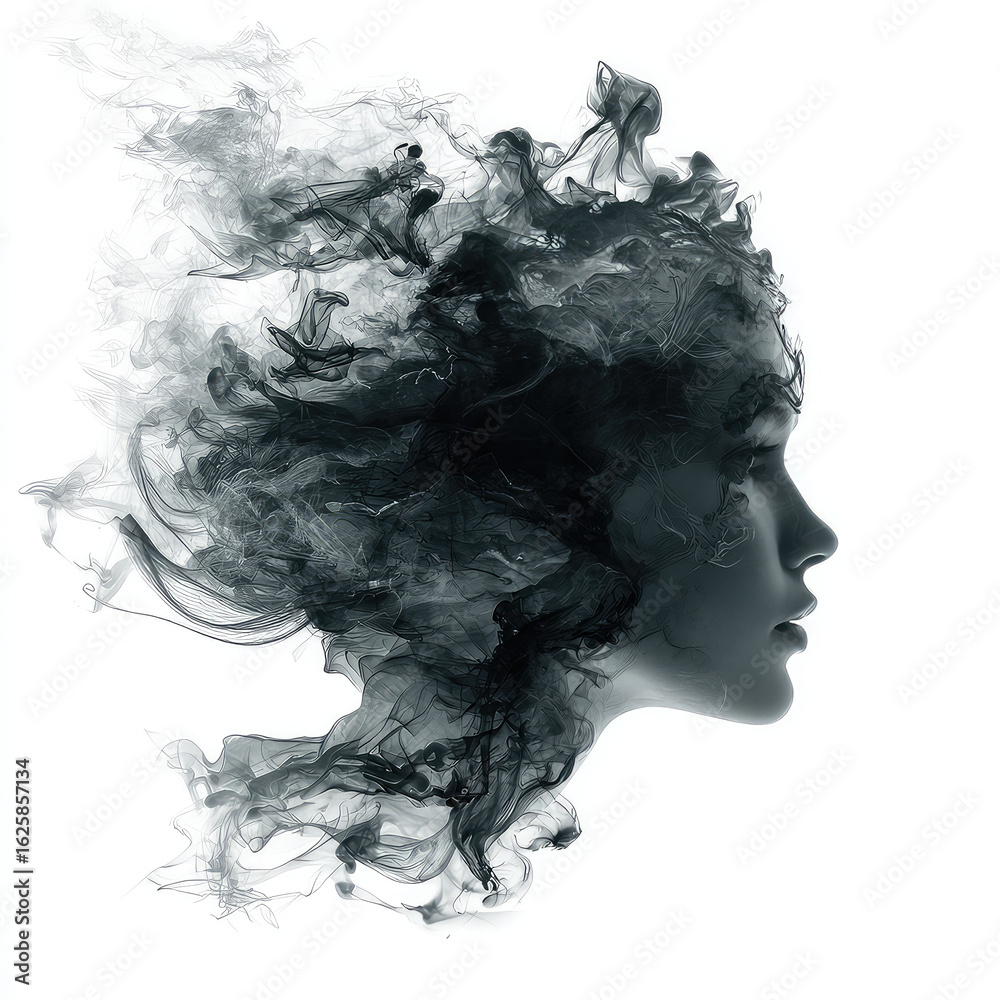Fototapeta premium black and white smoke