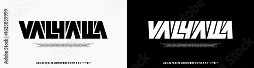 Modern Bold Heavy Font. Typography urban style alphabet fonts for fashion, sport, technology, digital, movie, logo design, vector illustration, uppercase