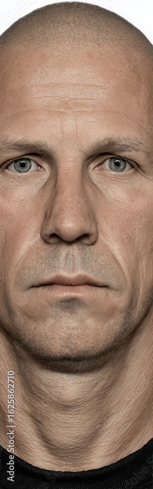 Fototapeta premium Male Face Texture, Close-up