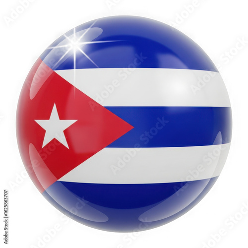 Cuba flag glossy sphere, national symbol isolated on transparent background Free Download Cuba flag glossy sphere, national symbol isolated on transparent background - GFXLoad