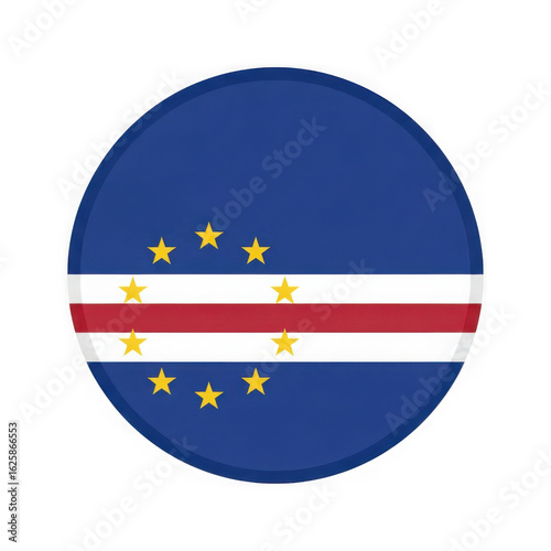 Cape verde flag icon round shape badge isolated on transparent background Free Download Cape verde flag icon round shape badge isolated on transparent background - GFXLoad