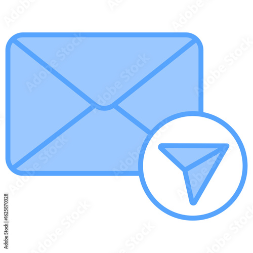 Direct Message Blue Icon