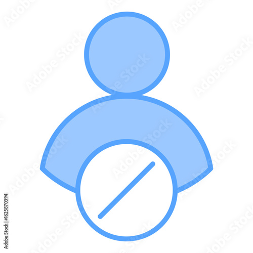 Block User Blue Icon