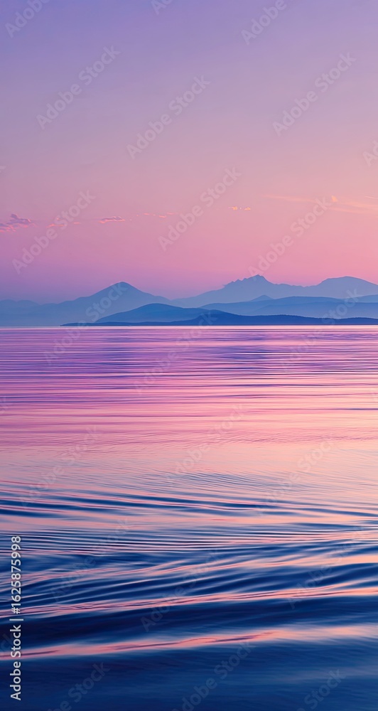 Obraz premium Pastel sunset over still water