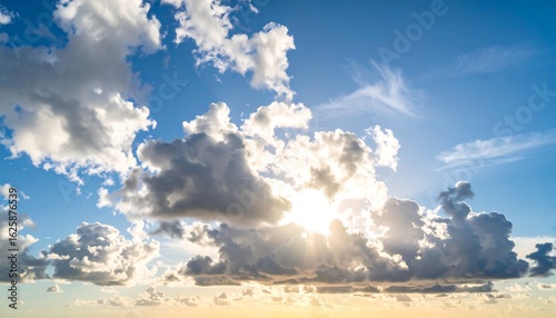 Fototapeta Naklejka Na Ścianę i Meble -  Dramatic sky with clouds and sun