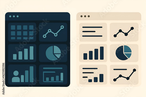 Dark and Light Mode Dashboard UI Comparison for Web Design

