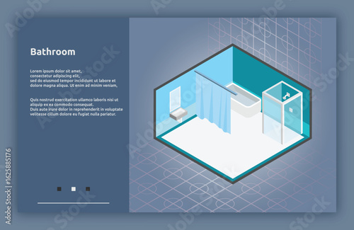 Bathroom Landing Page Isometric