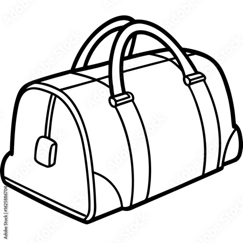 Duffle Bag Outline Art