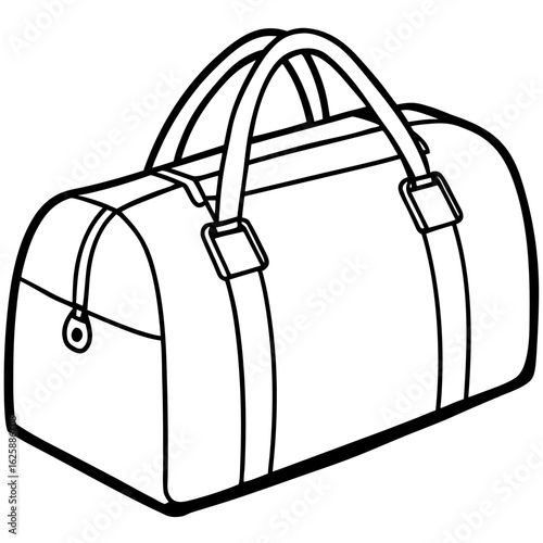 Duffle Bag Outline Art