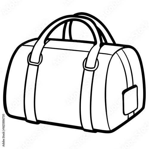 Duffle Bag Outline Art