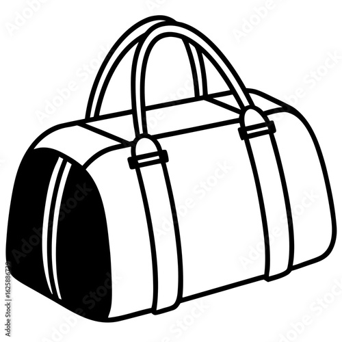 Duffle Bag Outline Art