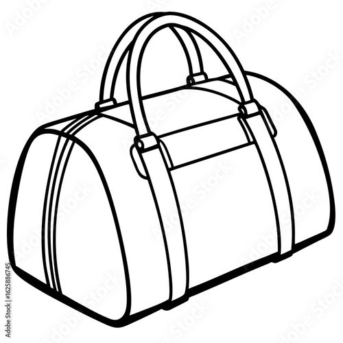 Duffle Bag Outline Art
