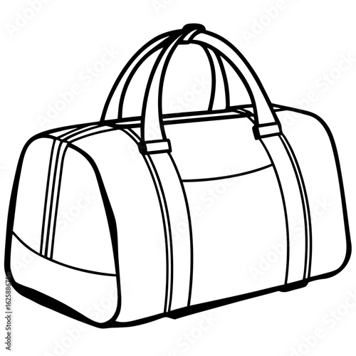 Duffle Bag Outline Art