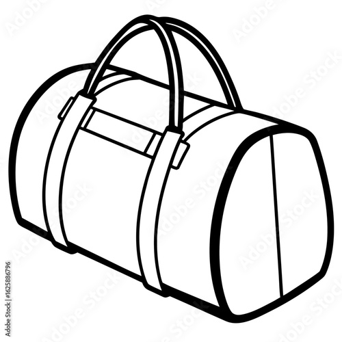 Duffle Bag Outline Art